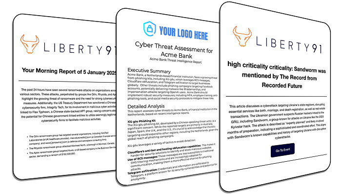 Liberty91 — plateforme de veille sur les menaces